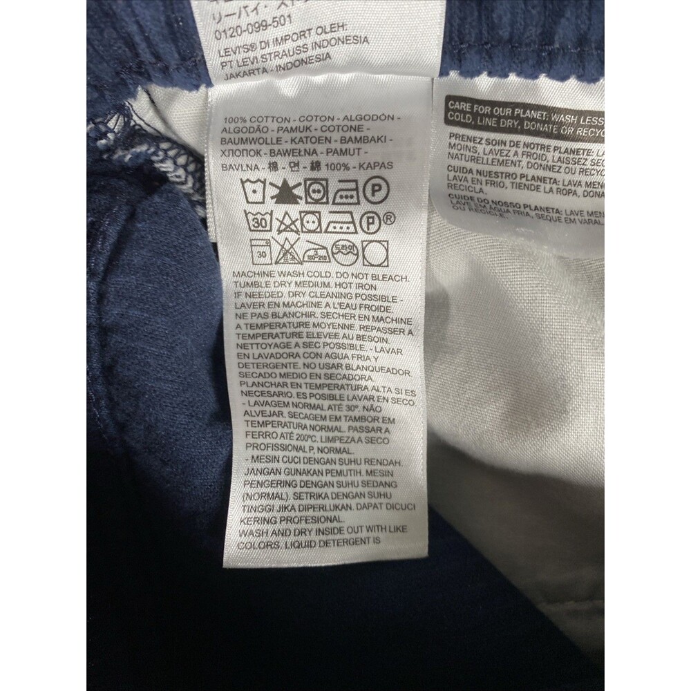 Levi'sCorduroy Ribcage Wide Leg Pants Womens 28 Blue High Rise Stretch - Picture 8 of 9